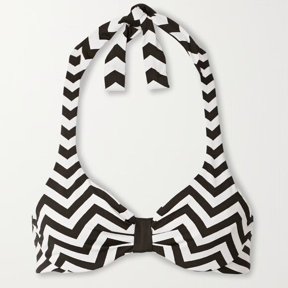 MaxMara Allegra Chevron Patterned Bikini Top S - Picture 1 of 5